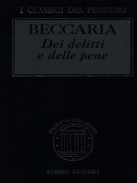 Dei delitti e delle pene - Cesare Beccaria - copertina