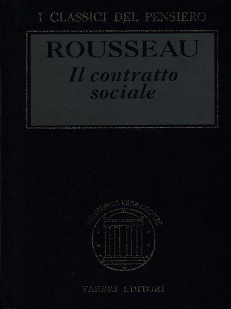 Il contratto sociale - Jean-Jacques Rousseau - copertina