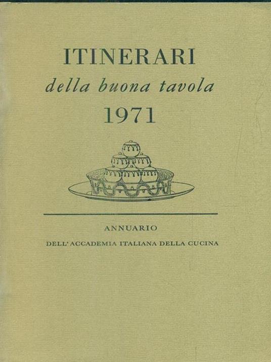 Itinerari della buona tavola 1971 - copertina