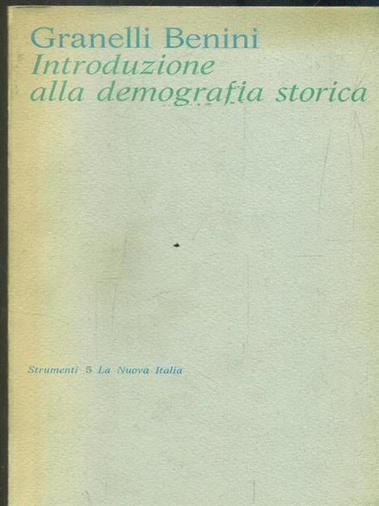 Introduzione alla demografia storica - copertina