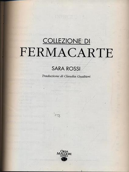 Collezione di fermacarte - Sara Rossi - copertina