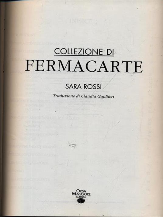 Collezione di fermacarte - Sara Rossi - copertina