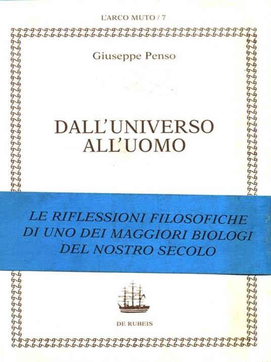 Dall'universo all'uomo - Giuseppe Penso - copertina