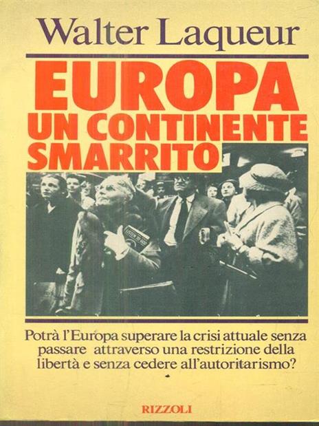 Europa. Un continente smarrito - Walter Laqueur - copertina