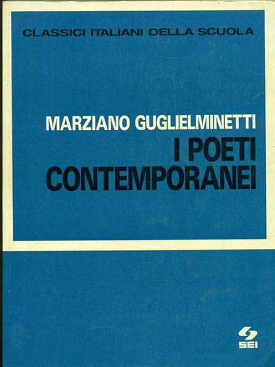 I  poeti contemporanei - Marziano Guglielminetti - copertina