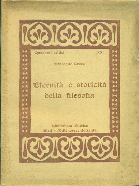 Eternità e storicità della filosofia - Benedetto Croce - 3