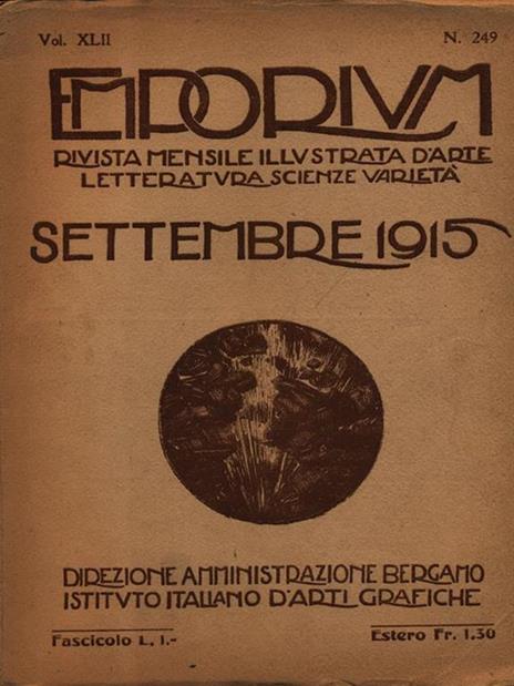 Emporium n. 249/settembre 1915 - copertina