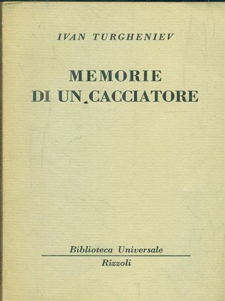 Memorie di un cacciatore - Ivan Turgenev - copertina