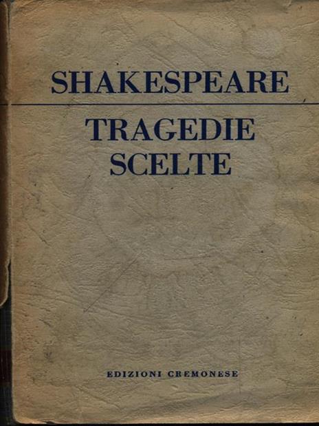 Tragedie scelte - William Shakespeare - copertina