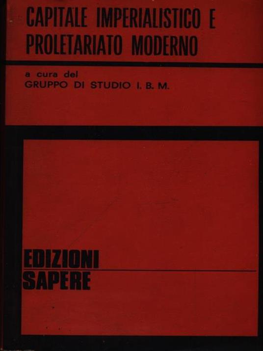 Capitale imperialistico e proletariato moderno - copertina