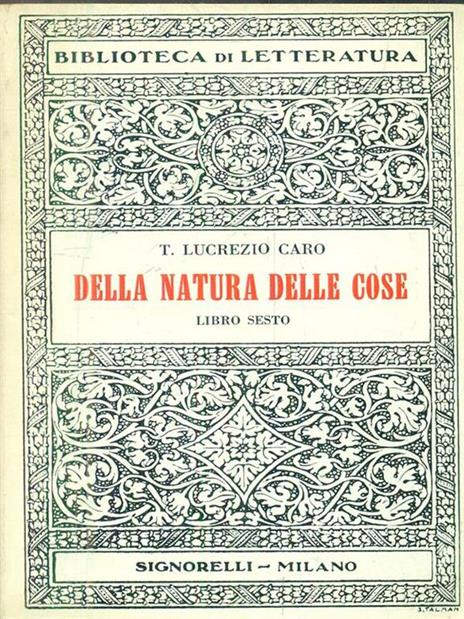 Della natura delle cose. Libro sesto - Tito Lucrezio Caro - 2