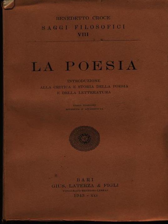 La poesia - Benedetto Croce - 2