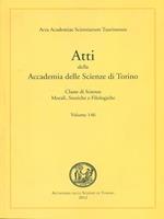 Atti della Accademia delle Scienze di Torino. Volume 146