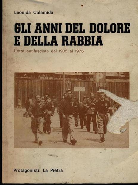 Gli anni del dolore e della rabbia - Leonida Calamida - copertina