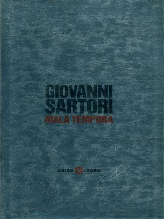 Mala tempora - Giovanni Sartori - copertina