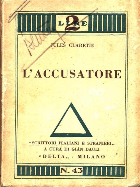 L' accusatore - Jules Claretie - copertina