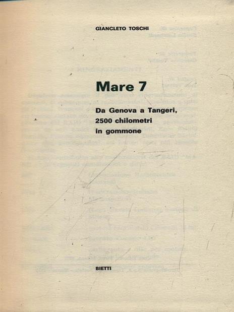 Mare 7 - Gastone Toschi - copertina