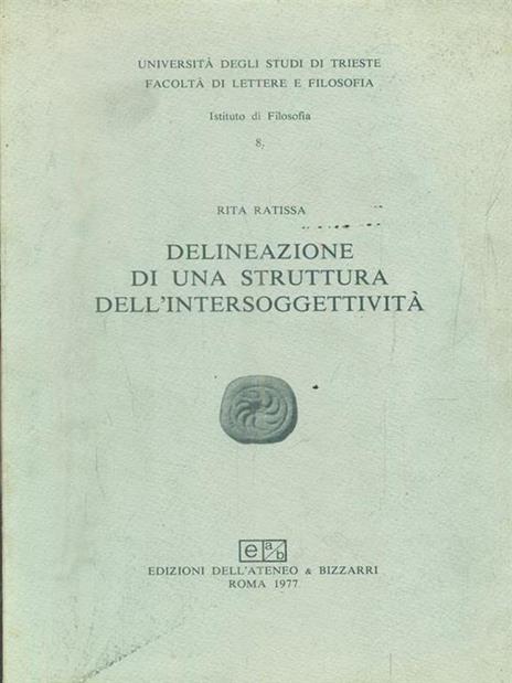 Delineazione di una struttura dell'intersoggettività - Rita Ratissa - copertina