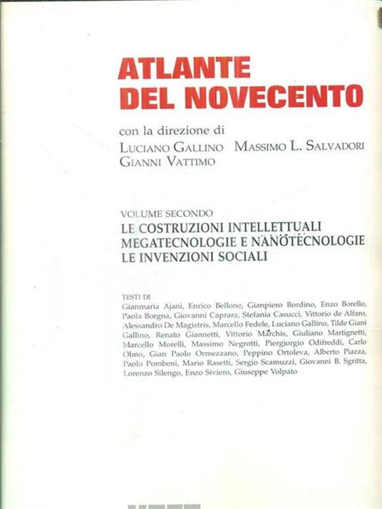 Atlante del Novecento - copertina