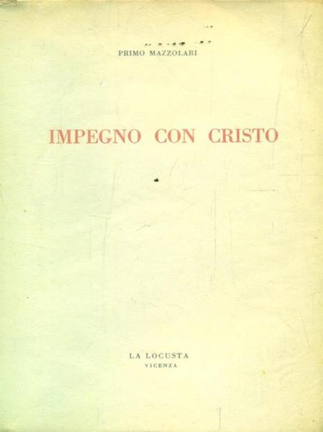 Impegno con cristo - Primo Mazzolari - copertina