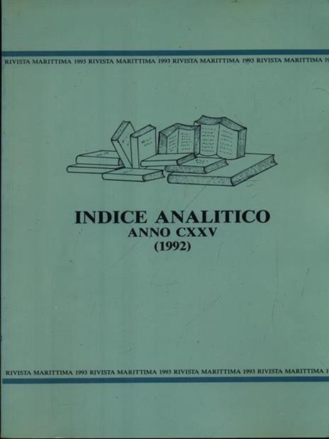 Indice analitico anno CXXV. 1992 - 2