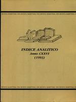 Indice analitico anno CXXVI - 1993