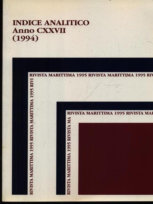 Indice analitico anno CXXVII - 1994 - 3