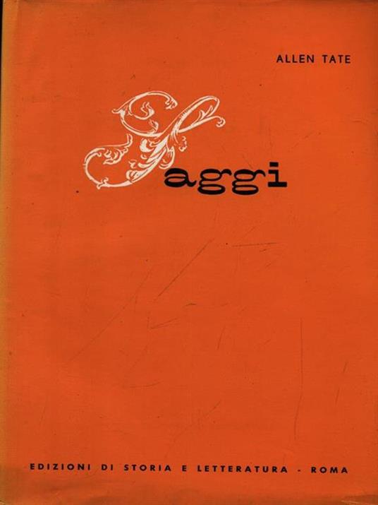 Saggi - Allen Tate - copertina