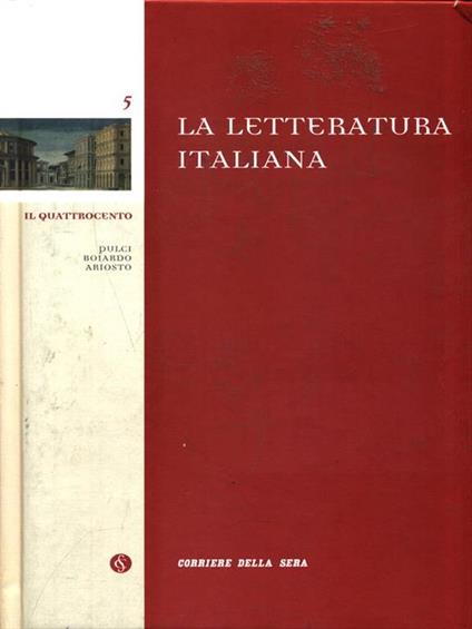 La letteratura italiana 5. Il Quattrocento - copertina