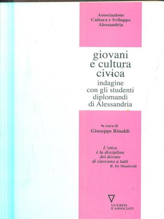 Giovani e cultura civica - Giuseppe Rinaldi - copertina