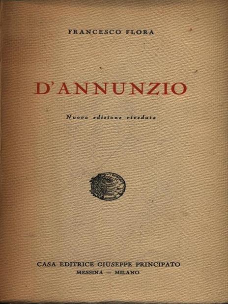 D'Annunzio - Francesco Flora - copertina