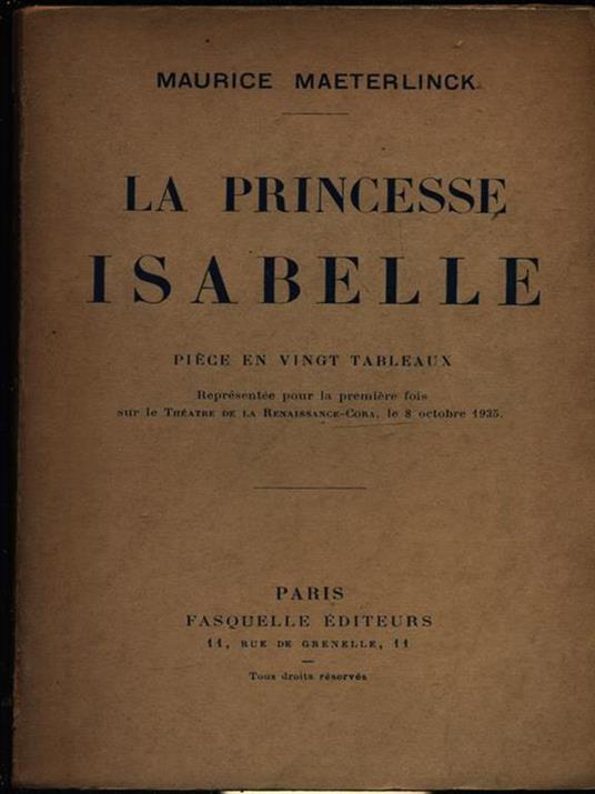 La princesse Isabelle - Maurice Maeterlinck - 2