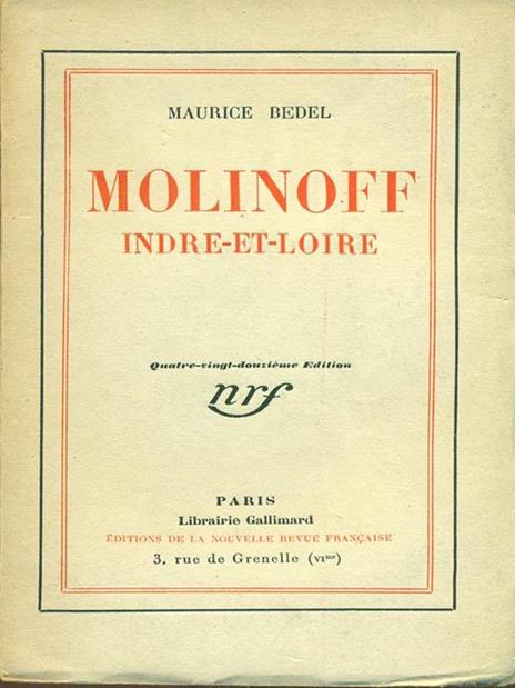 Molinoff indre-et-loire - Maurice Bedel - 4