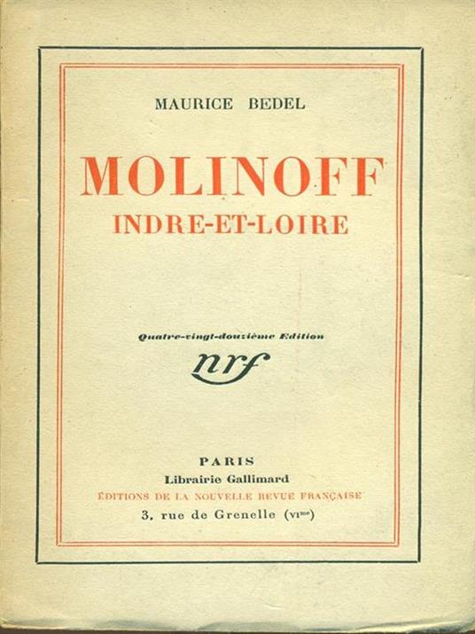 Molinoff indre-et-loire - Maurice Bedel - 4