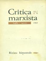 Critica Marxista. 4luglio-agosto 1965
