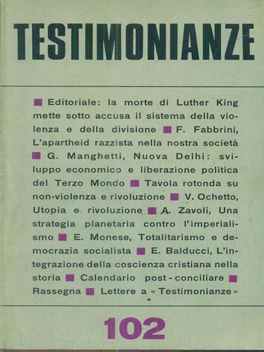 Testimonianze 102marzo 1968 - 3