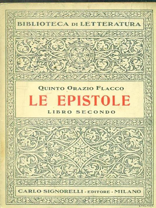 Le epistole. Libro secondo - Q. Flacco Orazio - copertina