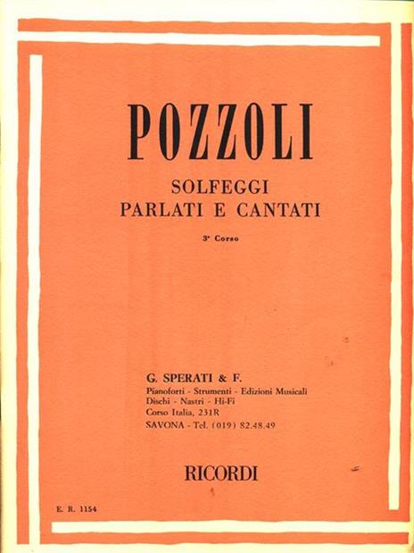 Solfeggi Parlati e Cantati. 3° Corso - Ettore Pozzoli - 4