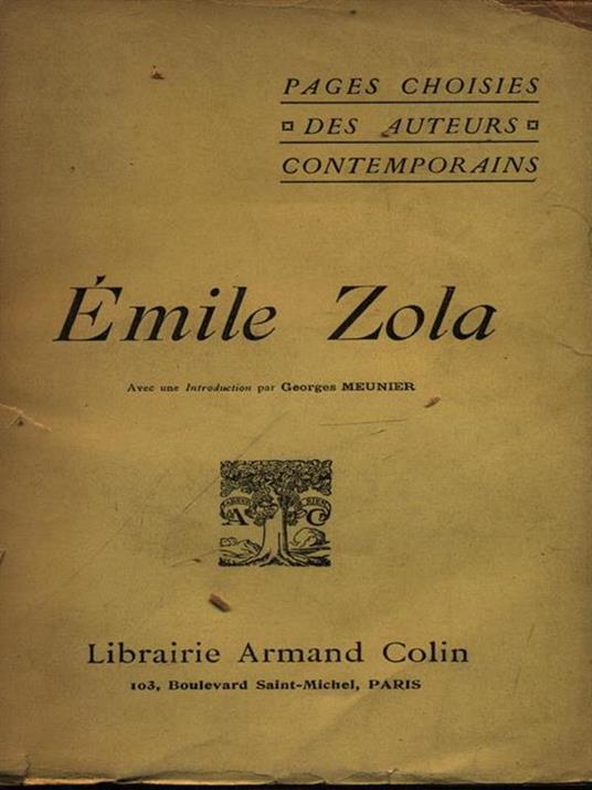 Emile Zola - copertina