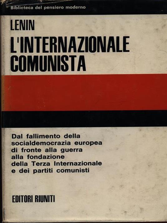 L' Internazionale comunista - Lenin - copertina