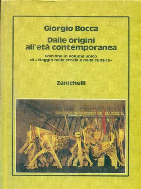 Dalle origini all'età contemporanea - Giorgio Bocca - copertina