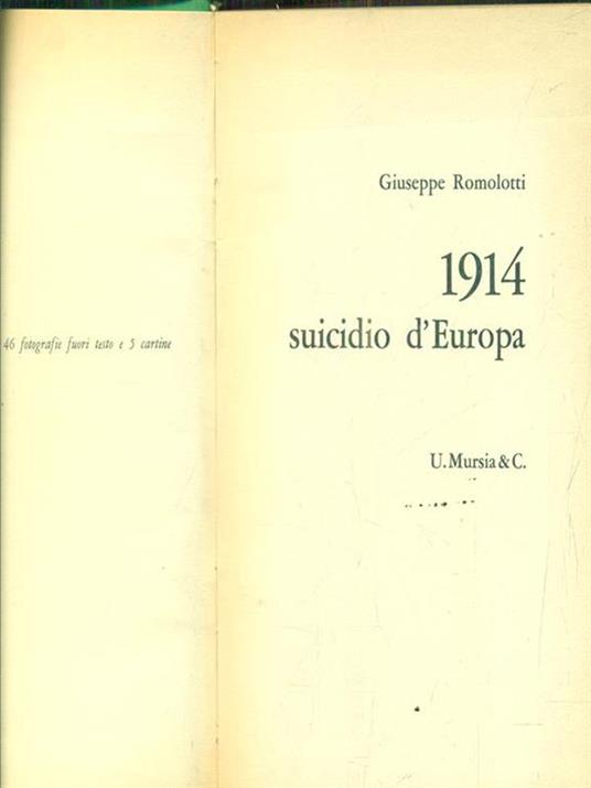 1914 suicidio d'europa - Giuseppe Romolotti - copertina