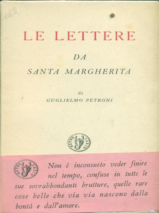 Le  lettere da Santa Margherita - Guglielmo Petroni - copertina
