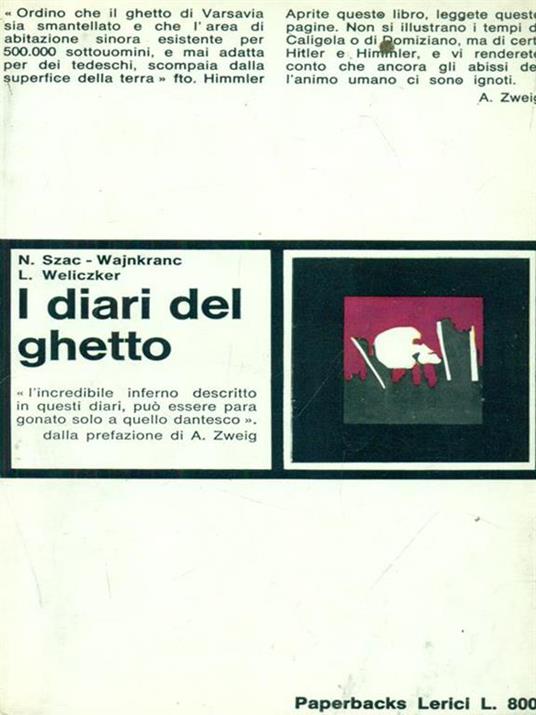 I diari del ghetto - Noemi Szac-Wajnkranc - copertina