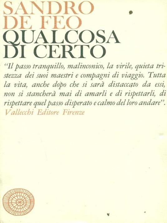 Qualcosa di certo - Sandro De Feo - 3