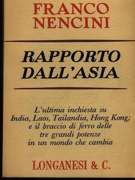 Rapporto dall'Asia - Franco Nencini - copertina