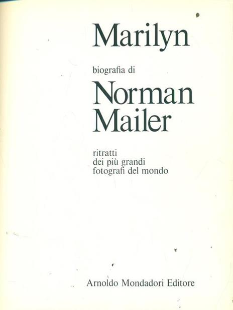 Marilyn - Norman Mailer - copertina