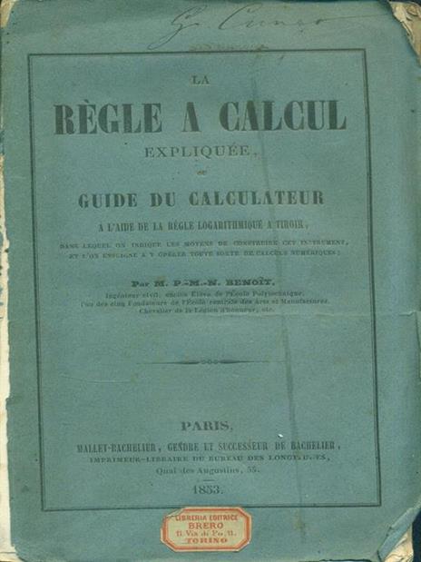 La règle a calcul - P.M.N. Benoit - copertina