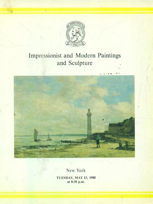 Christiès New York. Impressionist and modern paintings and sculpture. Tuesday May 13 1980 - 3