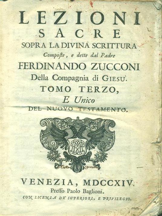 Lezioni sacre sopra la divina scrittura. Tomo terzo - 4